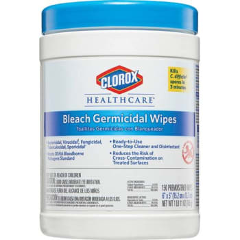 Image for Clorox Healthcare 150-Count Bleach Germicidal Wipes from HD Supply