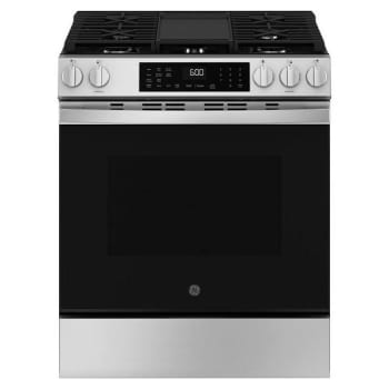 Image for GE 30 In. 5.3 cu. ft. 5 Burner Gas Slide-In Range With Air Fry, Steam Clean, Stainless Steel, ADA from HD Supply