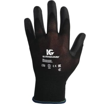 Kleenguard G40 Size 9.0 L Blk Poly Coated Glves Hi Dexterity, Package Of 12