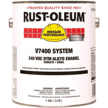 Image for Rust-Oleum 1 Gal. V7400 340 VOC Hi Gloss White Interior And Exterior Alkyd Enamel Paint (2-Pack) from HD Supply