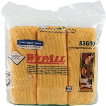 WypAll 15.75 In. X 15.75 In. Gold Reusable Microfiber Cloths (6-Pack)