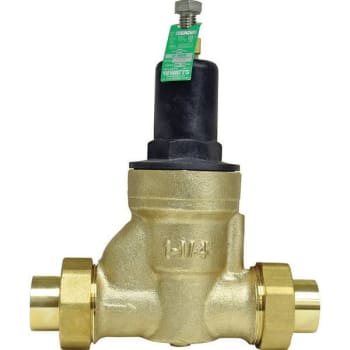 Watts 1-1/4 In. Lead-Free Copper Silicon Double Union Pressure Reducing Valve