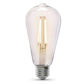 Image for FEIT Electric St19 5.5w 21k E26 Clear Filament Glass Vintage LED Bulb (12-Pack) from HD Supply