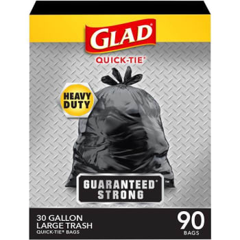 Image for Glad Guaranteed Strong 30 Gal. Large Drawstring Trash Bags (90-Case) from HD Supply