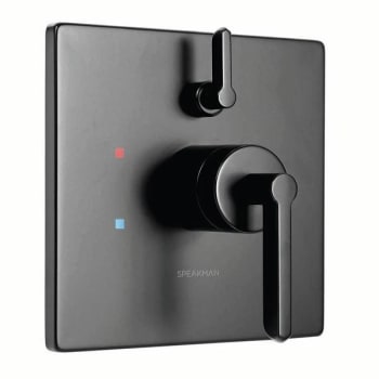 Image for Speakman Lucid Shower Valve Trim With Diverter Matte Black from HD Supply