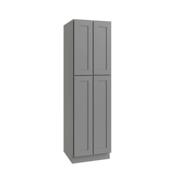 Image for Cnc Cabinetry Luxor Single Oven Cabinet, 5-Pc, 33"w X 96"h, Shaker Misty Grey from HD Supply