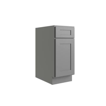 Image for Cnc Cabinetry Luxor 15" Base Cabinet, 1 Pull Out, 5-Pc, Right, Shaker Misty Grey from HD Supply