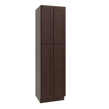 Image for Cnc Cabinetry Luxor Utility Cabinet, 24"w X 84"h X 24"d, Shaker Espresso from HD Supply