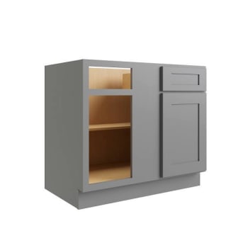 Image for Cnc Cabinetry Luxor 45" Blind Base Cabinet, 5-Pc, Left Drawer, Shaker Misty Grey from HD Supply