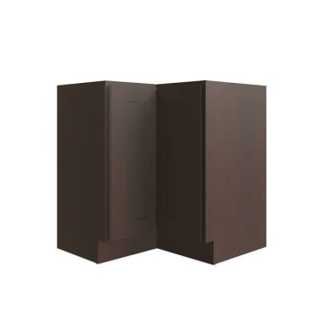 Image for Cnc Cabinetry Luxor 33" Lazy Susan Corner Cabinet, Right Hinge Shaker Espresso from HD Supply