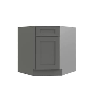 Image for Cnc Cabinetry Luxor 36" Diag Corner Sink Cabinet 5-Pc Left Shaker Misty Grey from HD Supply