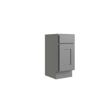 Image for Cnc Cabinetry Luxor 12" Mini Base Cabinet, Left Hinge Door, Shaker Misty Grey from HD Supply