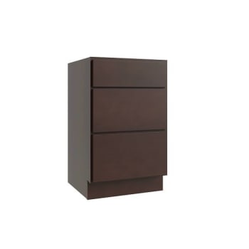 Image for CNC Cabinetry Luxor 3-Drawer Vanity Base Cabinet, 18"W, Shaker Espresso from HD Supply