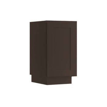 Cnc Cabinetry Luxor Angle Base End Cabinet, 12"wx34.5"hx24"d, Shaker Espresso