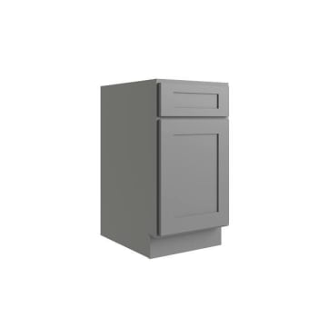 Image for Cnc Cabinetry Luxor 18" Base Cabinet, 1 Pull Out, 5-Pc, Right, Shaker Misty Grey from HD Supply