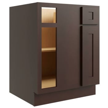 Cnc Cabinetry Luxor Blind Wall Cabinet, 36"w X 36"h X 12"d, Shaker Espresso