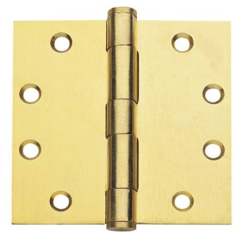 Image for Global Door Controls 4 In. X 4 In. Residential Hinge (Satin Brass) (3-Pack) from HD Supply
