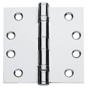 Global Door Controls 4.5 X 4 In. Ball Bearing Steel Hinge Polish Chrome (3-Pack)