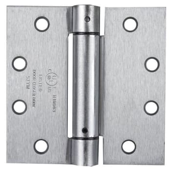 Global Door Controls 4.5 In. X 4.5 In. Steel Spring Hinge (Polished Chrome)