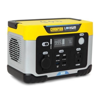 Image for Champion Power Equipment 600/300-W Portable Lithium-Ion Battery Solar Generator from HD Supply