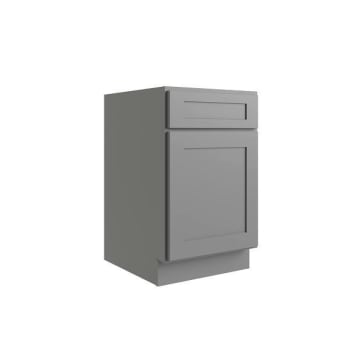 Image for Cnc Cabinetry Luxor 21" Base Cabinet, 2 Pull Out, 5-Pc, Left, Shaker Misty Grey from HD Supply