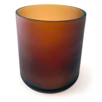 Fortis Semitranslucent Warm Nutmeg Cylinder Laguna Vanity Basket Package Of 2