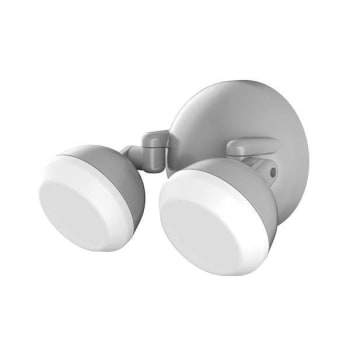 AFX® Daniel 6 In. LED Outdoor 2-Head Wall Fixture W/ Photocell Grey, 30/40/50k