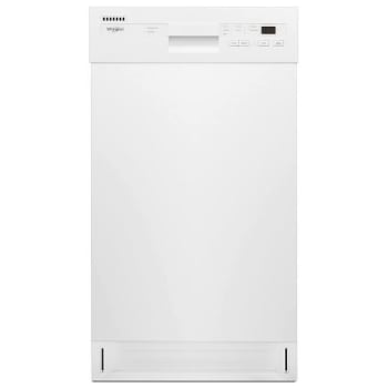 Whirlpool® ENERGY STAR® 18 In. Front Control Dishwasher With Stainless Steel Tub, White, ADA