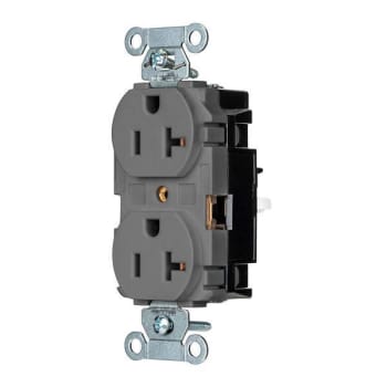 Image for Hubbell® Wiring Edgeconnect™ 20a 125v X-Hd Spec Duplex Recp Gray Package Of 10 from HD Supply