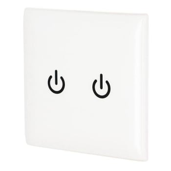 Hubbell Wiring® Scrubswitch Single Double Replacement Cover White