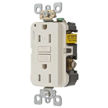 Image for Hubbell Wiring® 15 Amp 120 Volt Afci Duplex Receptacle Light Almond from HD Supply
