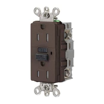 Image for Hubbell Wiring® Autoguard® 15a 125v Extra Heavy Duty Ind Tr/Wr Gfci Recp Brown from HD Supply