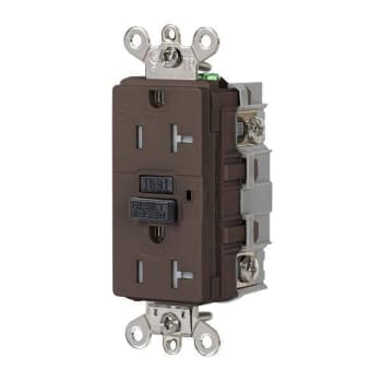 Hubbell Wiring® Autoguard® 20a 125v Extra Heavy Duty Ind Tr/Wr Gfci Recp Brown