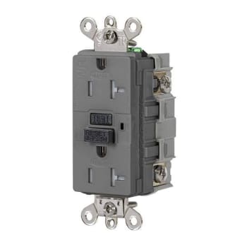 Image for Hubbell Wiring® Autoguard® 20a 125v Extra Heavy Duty Ind Tr/Wr Gfci Recp Gray from HD Supply