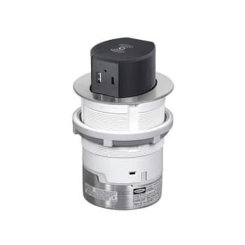 Image for Hubbell Wiring® 20 Amp 125 Volt Countertop Outlet Wireless Charging Aluminum from HD Supply