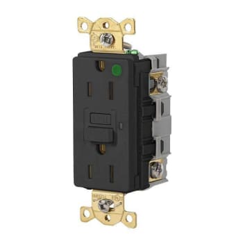 Hubbell Wiring® Autoguard® 15a 125v Heavy Duty Com Hospital Gfci Recp Black
