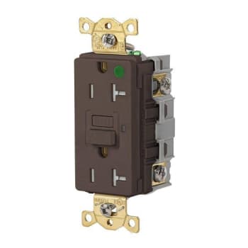 Image for Hubbell Wiring® Autoguard® 20a 125v Heavy Duty Com Hosp Tr/Wr Gfci Recp Brown from HD Supply