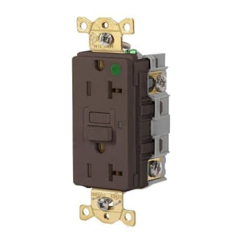 Image for Hubbell Wiring® Autoguard® 20a 125v Heavy Duty Com Hospital Gfci Recp Brown from HD Supply