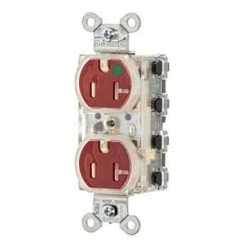 Image for Hubbell Wiring® Snapconnect® 20a 125v Hospital Tr Illuminated Duplex Recp Red from HD Supply