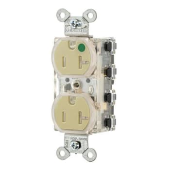 Image for Hubbell Wiring® Snapconnect® 20a 125v Hospital Tr Illuminated Duplex Recp Ivory from HD Supply