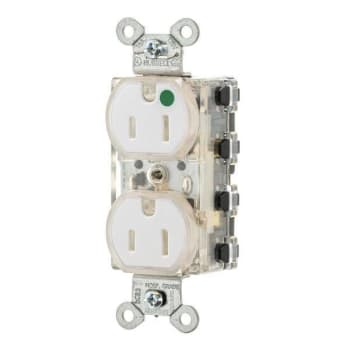 Image for Hubbell Wiring® Snapconnect® 15a 125v Hospital Tr Illuminated Duplex Recp White from HD Supply