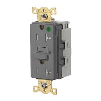 Image for Hubbell Wiring® Snapconnect® Autoguard® 20a 125v Hd Hosp Tr/Wr Gfci Recp Gray from HD Supply