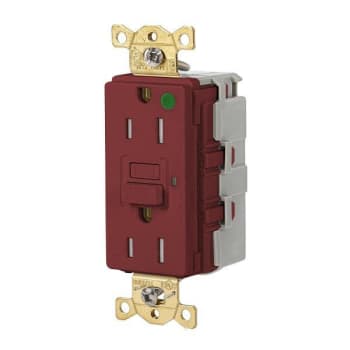 Image for Hubbell Wiring® Snapconnect® Autoguard® 15a 125v Hd Hosp Tr/Wr Gfci Recp Red from HD Supply