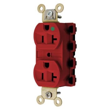 Image for Hubbell Wiring® Snapconnect® Straight Blade 20a 125v Hospital Duplex Recp Red from HD Supply