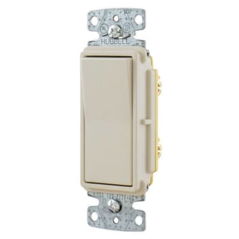 Hubbell Wiring® Single Pole 15a 120/277v Rocker Deco Switch Almond ...