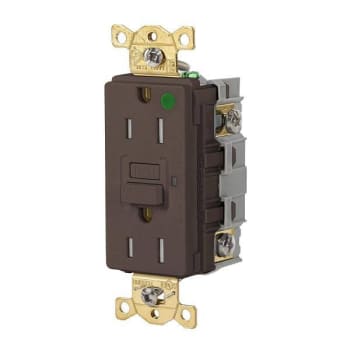 Hubbell Wiring® Autoguard® 15a 125v Heavy Duty Com Hosp Tr/Wr Gfci Recp Brown