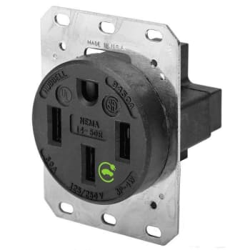 Image for Hubbell Wiring® Straight Blade 50a 125/250v Ind Grade Recep Black Package Of 5 from HD Supply