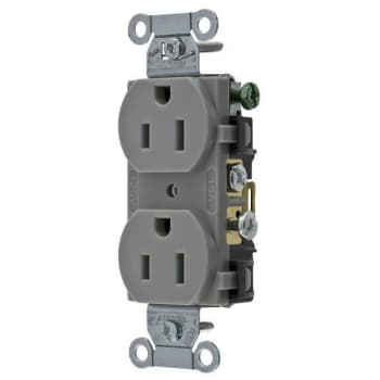 Image for Hubbell Wiring® Straight Blade 15a 125v Com Duplex Receptacle Gray Package Of 10 from HD Supply