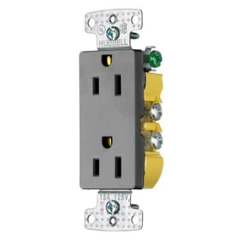 Image for Hubbell Wiring® Tradeselect® Straight Blde 15a 125v Deco Recp Gray Package Of 10 from HD Supply