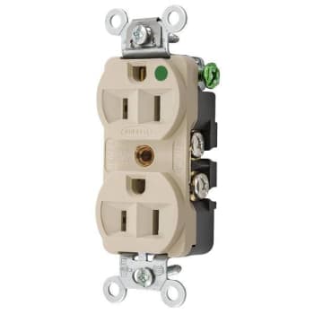 Image for Hubbell Wiring® Straight Blade 15a 125v Cmpt Hosp Dplx Recp Ivory Package Of 10 from HD Supply